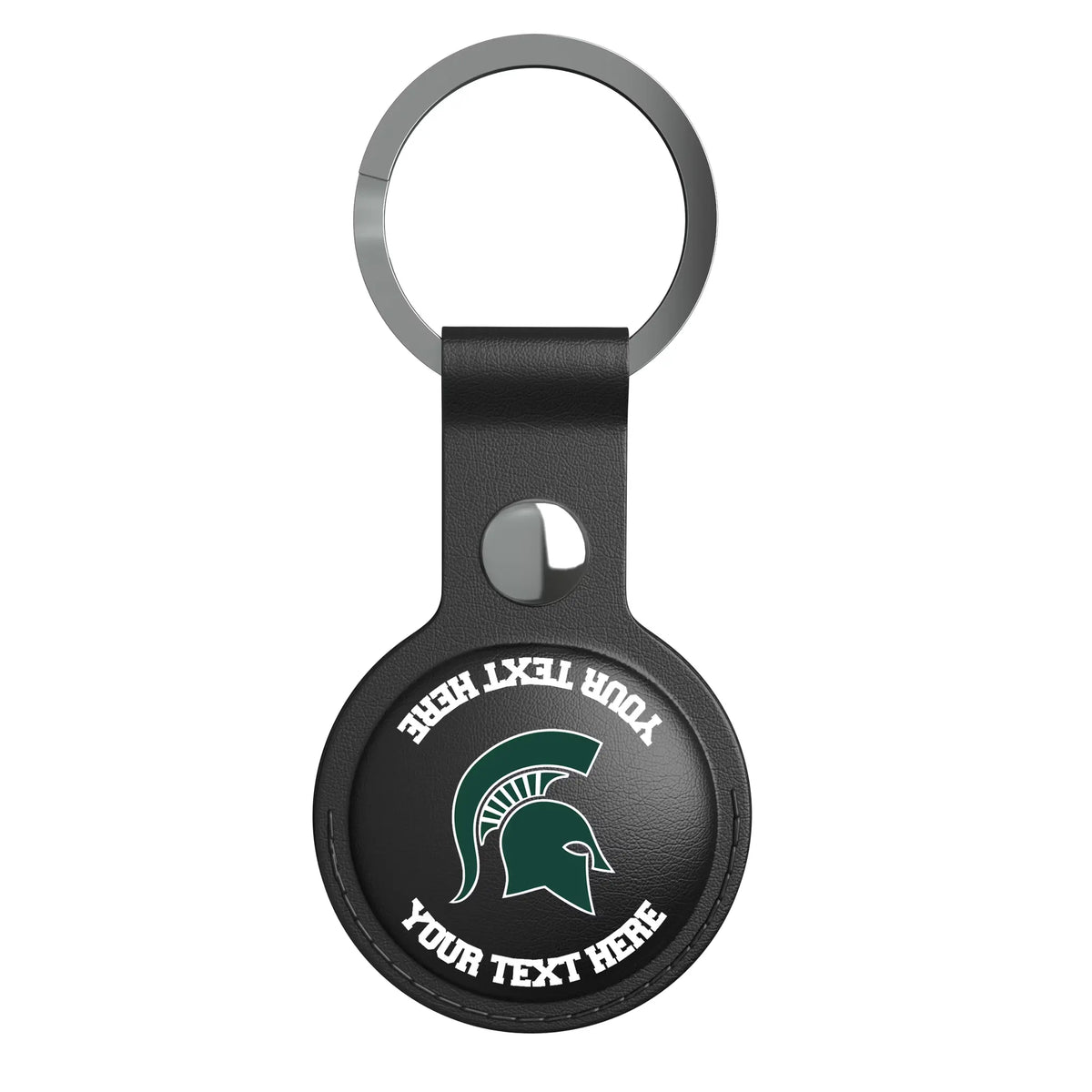 Michigan State University Spartans Personalized Insignia AirTag Black Airtag Holder