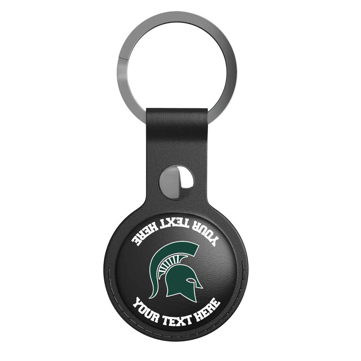 Michigan State University Spartans Personalized Insignia AirTag Black Airtag Holder