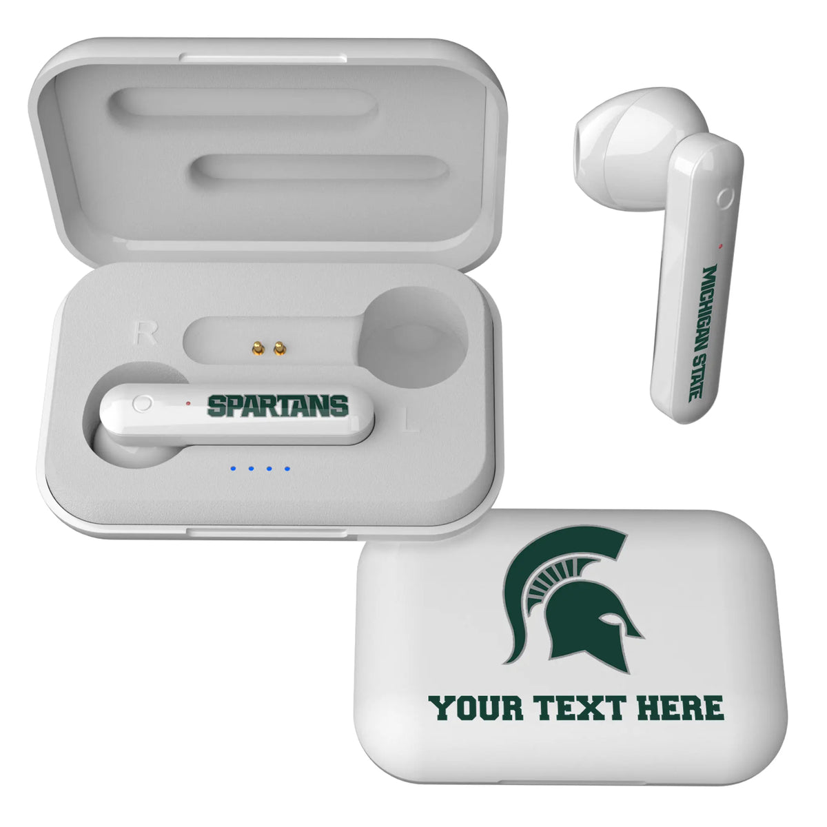 Michigan State University Spartans Personalized Insignia Wireless TWS Earbuds