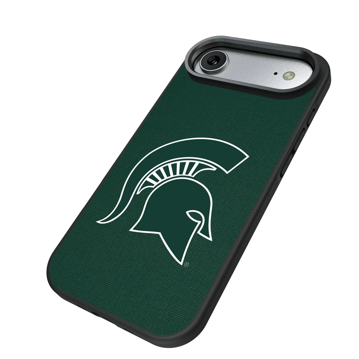 Michigan State University Spartans Solid iPhone Bump Phone Case for Apple iPhone - Isometric View#Device_iPhone Air