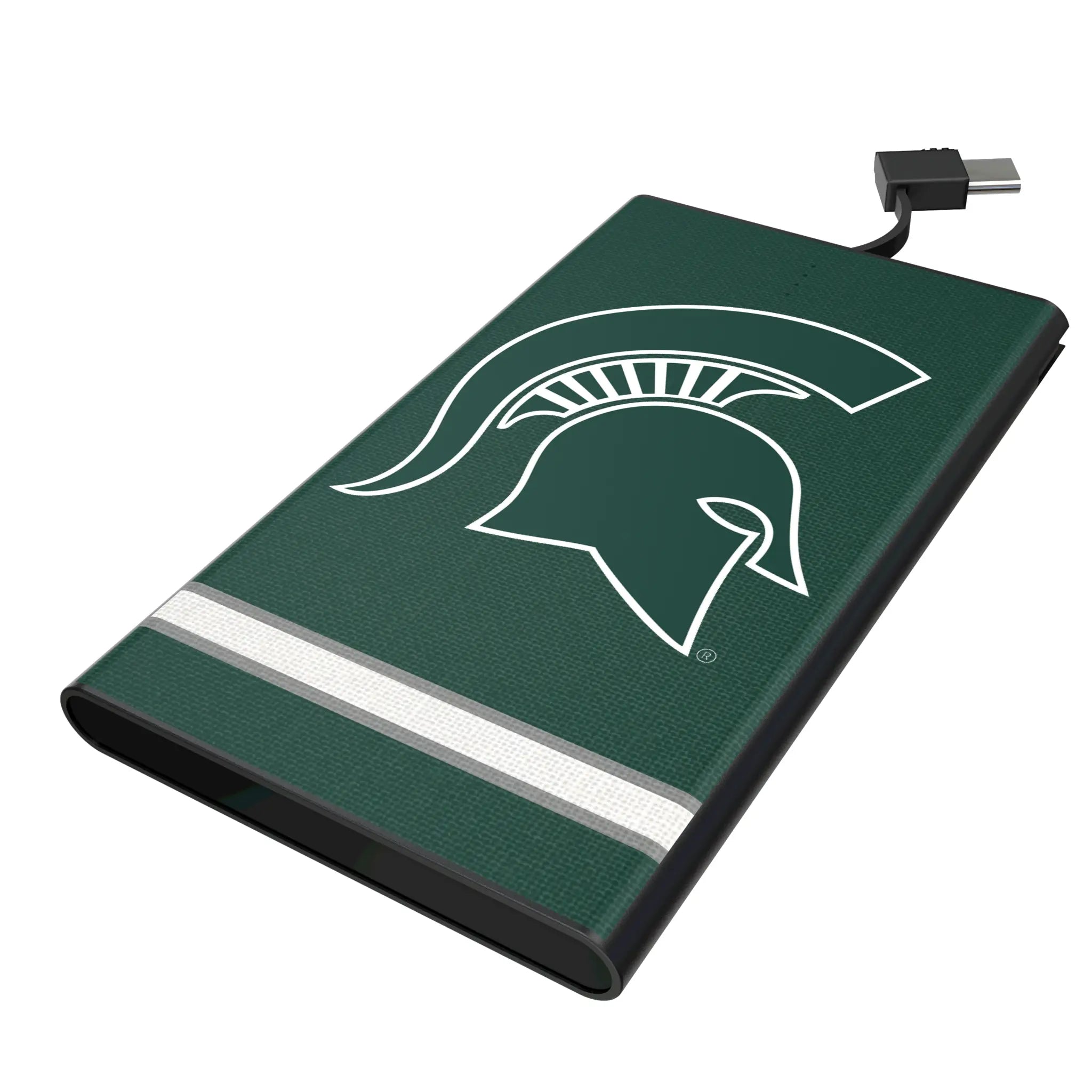Michigan State University Spartans Stripe 5000mAh Flat Power Bank