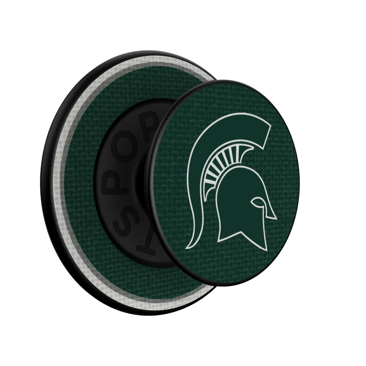 Michigan State University Spartans Stripe Popsockets Round Magnetic - Isometric View