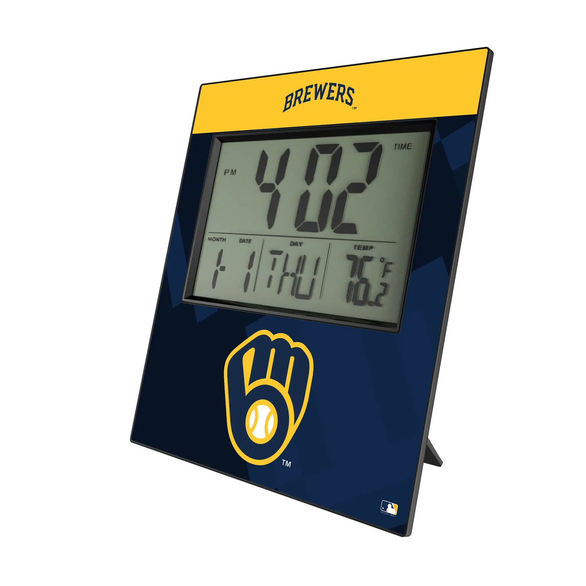 Milwaukee Brewers Color Block Wall Clock