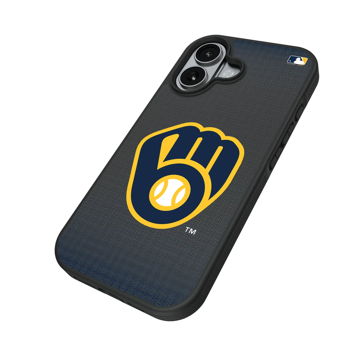 Milwaukee Brewers Linen iPhone Bump Phone Case for Apple iPhone - Isometric View#Device_iPhone 17