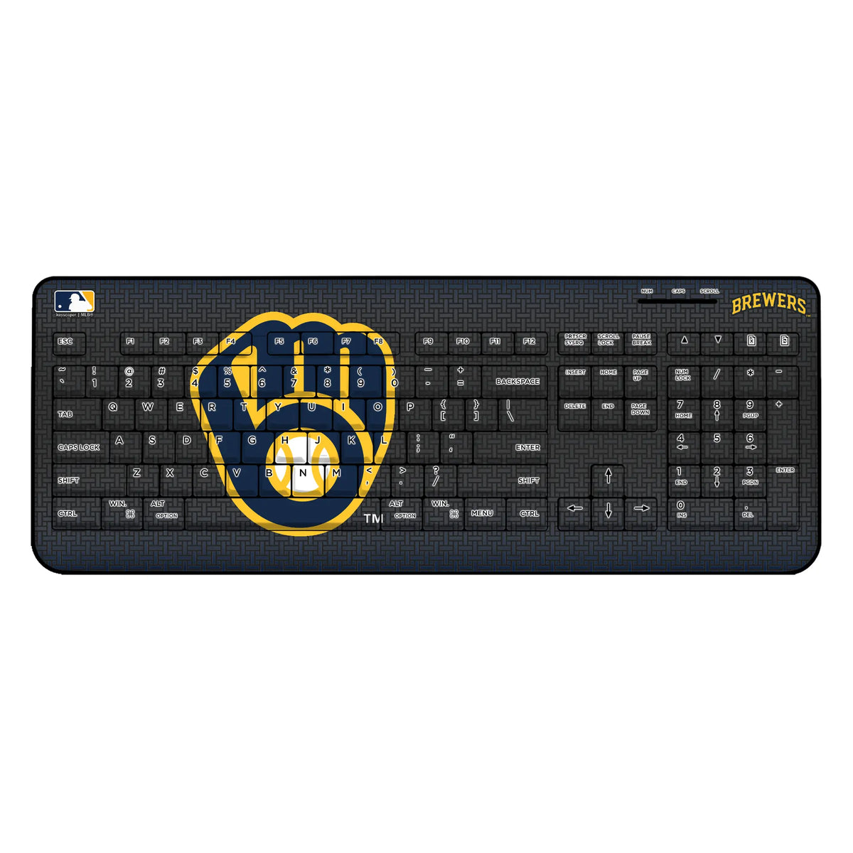 Milwaukee Brewers Linen Wireless USB Keyboard