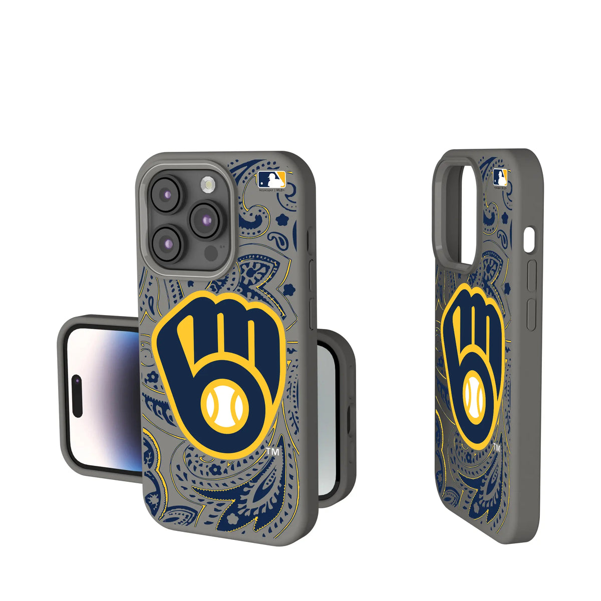 Milwaukee Brewers Paisley iPhone Soft Touch Phone Case for Apple iPhone