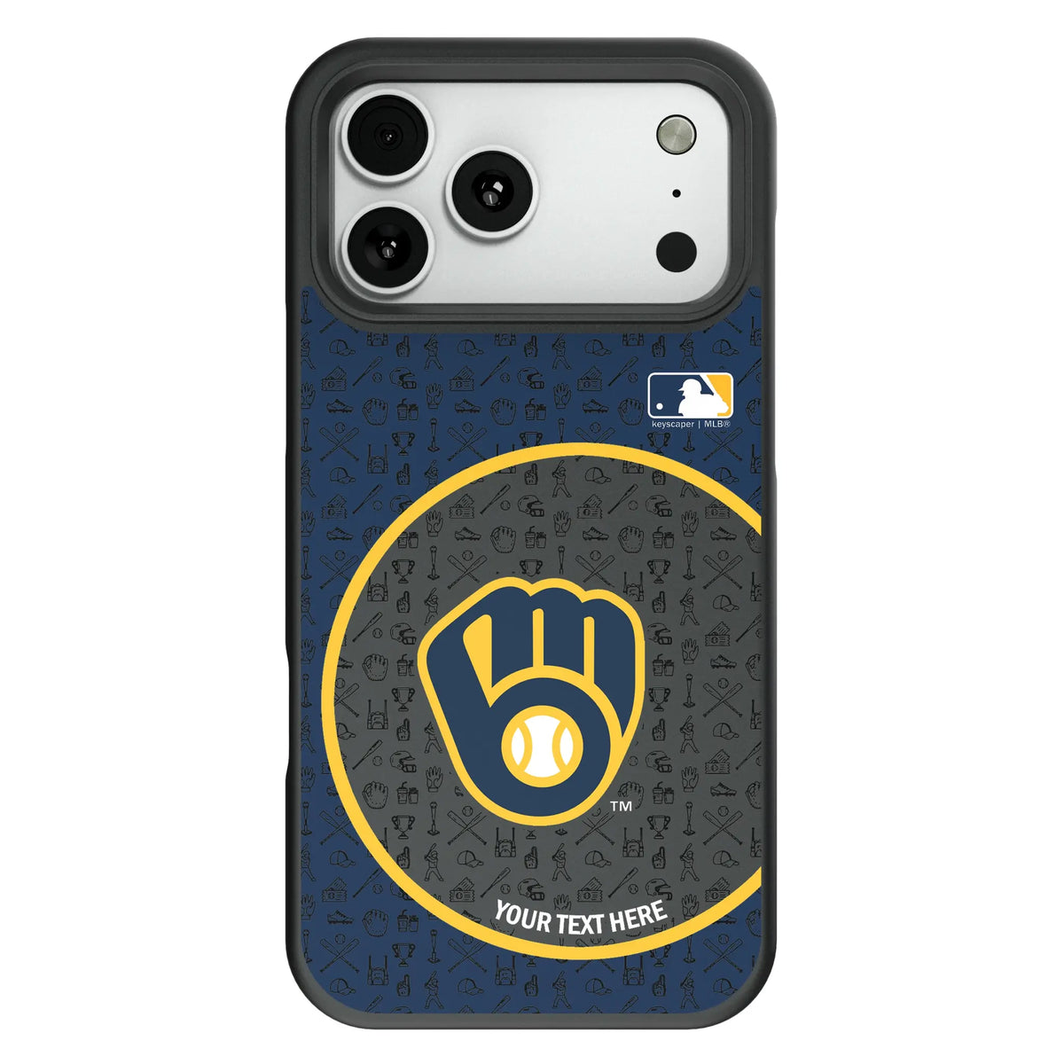 Milwaukee Brewers Personalized Circle Bump Phone Case for Apple iPhone