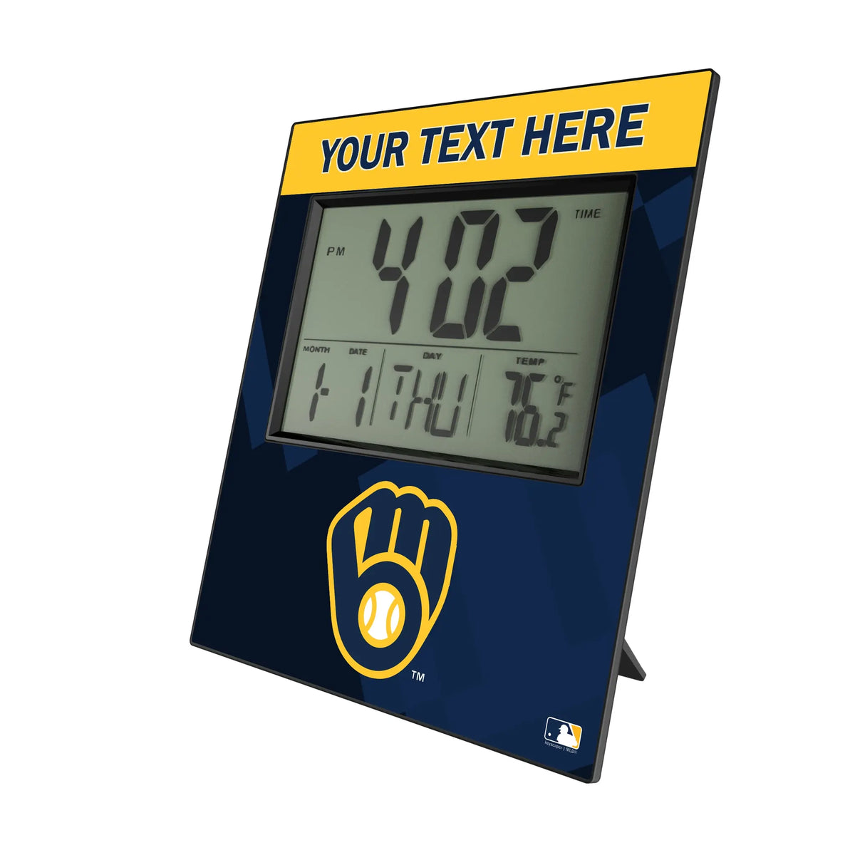 Milwaukee Brewers Personalized Color Block Wall Clock
