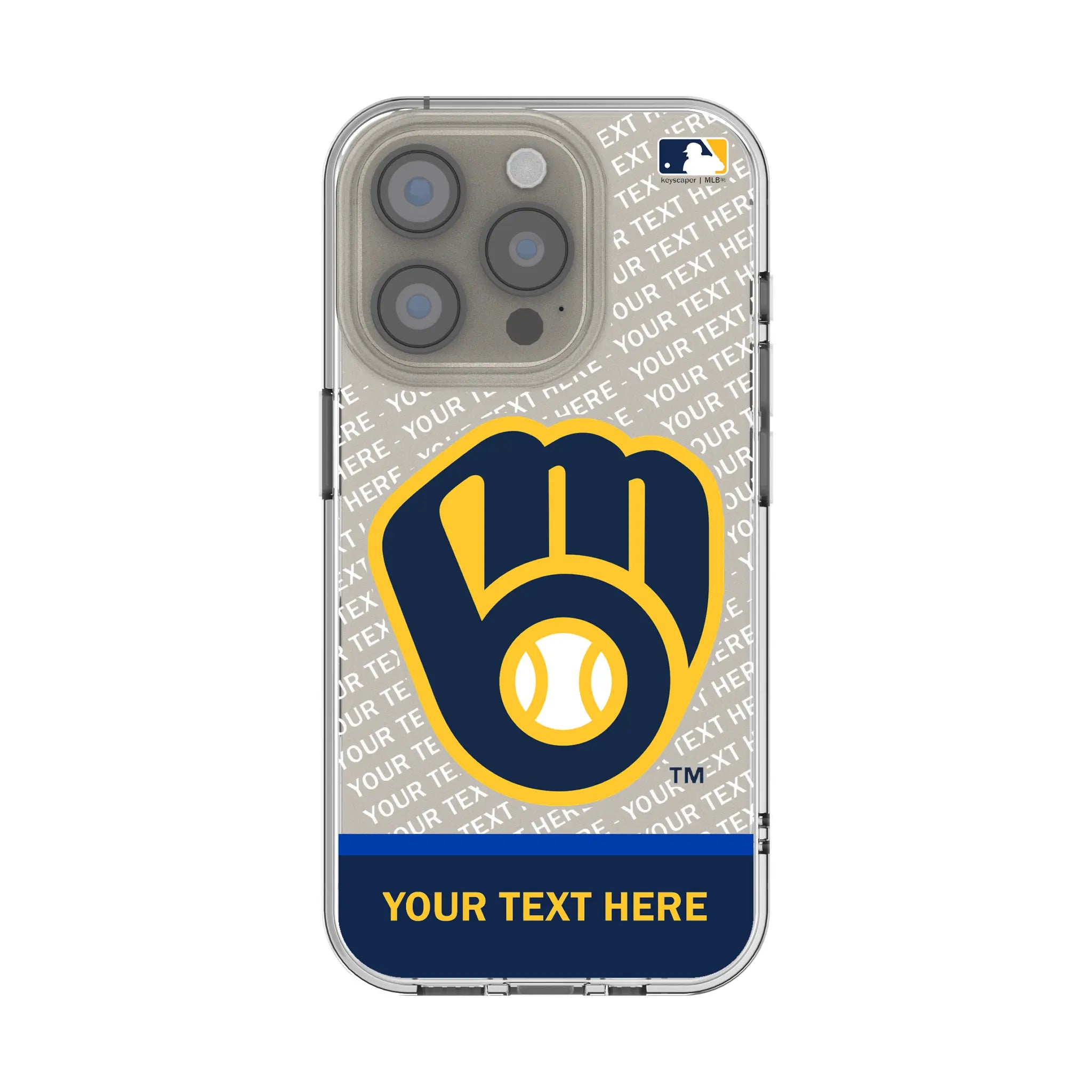 Milwaukee Brewers Personalized EndZone Plus iPhone Clear Phone Case for Apple iPhone