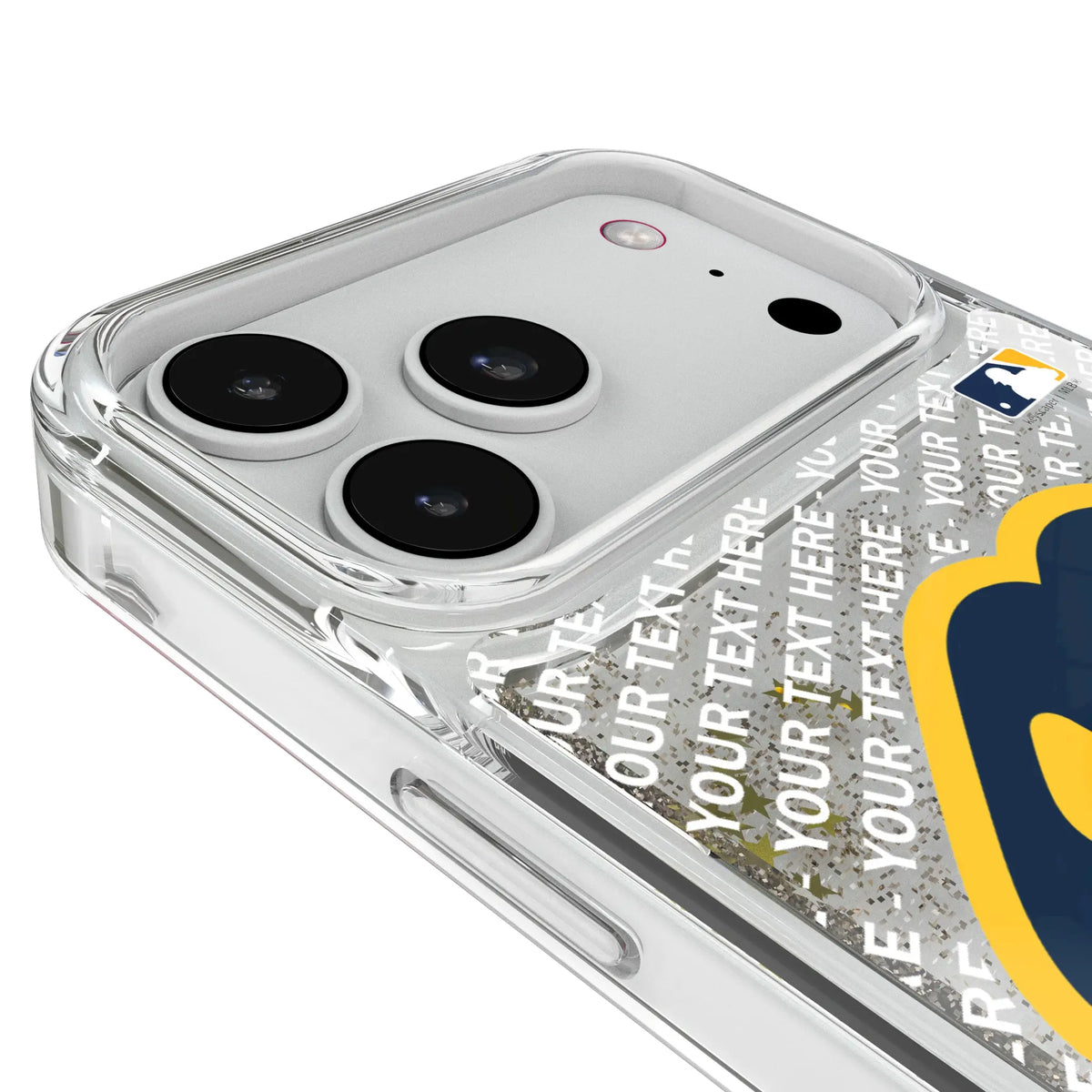 Milwaukee Brewers Personalized EndZone Plus iPhone Glitter Phone Case for Apple iPhone - Detail#Device_iPhone 18 Pro Max