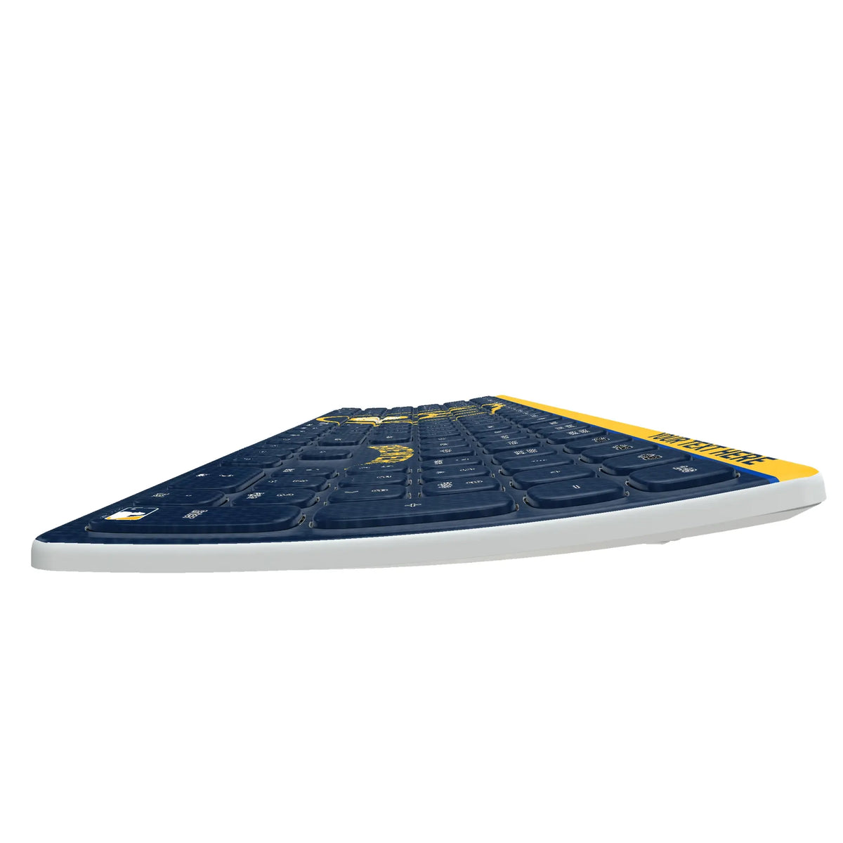 Milwaukee Brewers Personalized Endzone Solid KKB605 Curved Wireless Keyboard