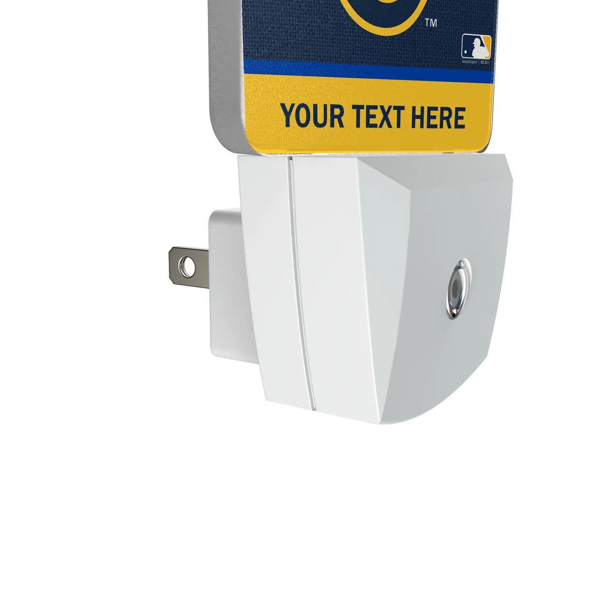 Milwaukee Brewers Personalized Endzone Solid Night Light 2-Pack - Detail