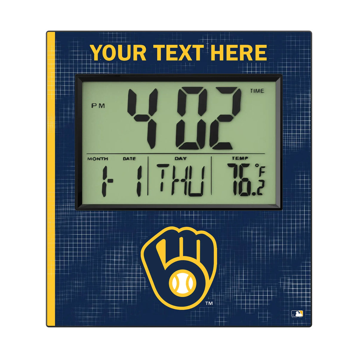 Milwaukee Brewers Personalized Hatch Wall Clock