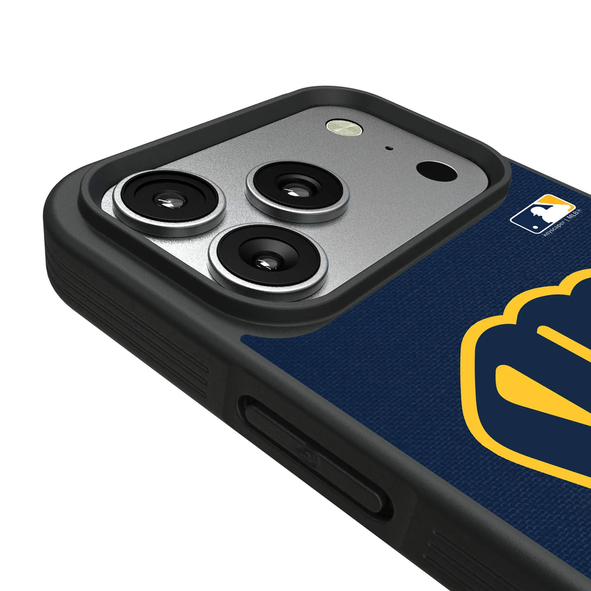 Milwaukee Brewers Personalized Stripe iPhone Bump Phone Case for Apple iPhone - Detail#Device_iPhone 17 Pro