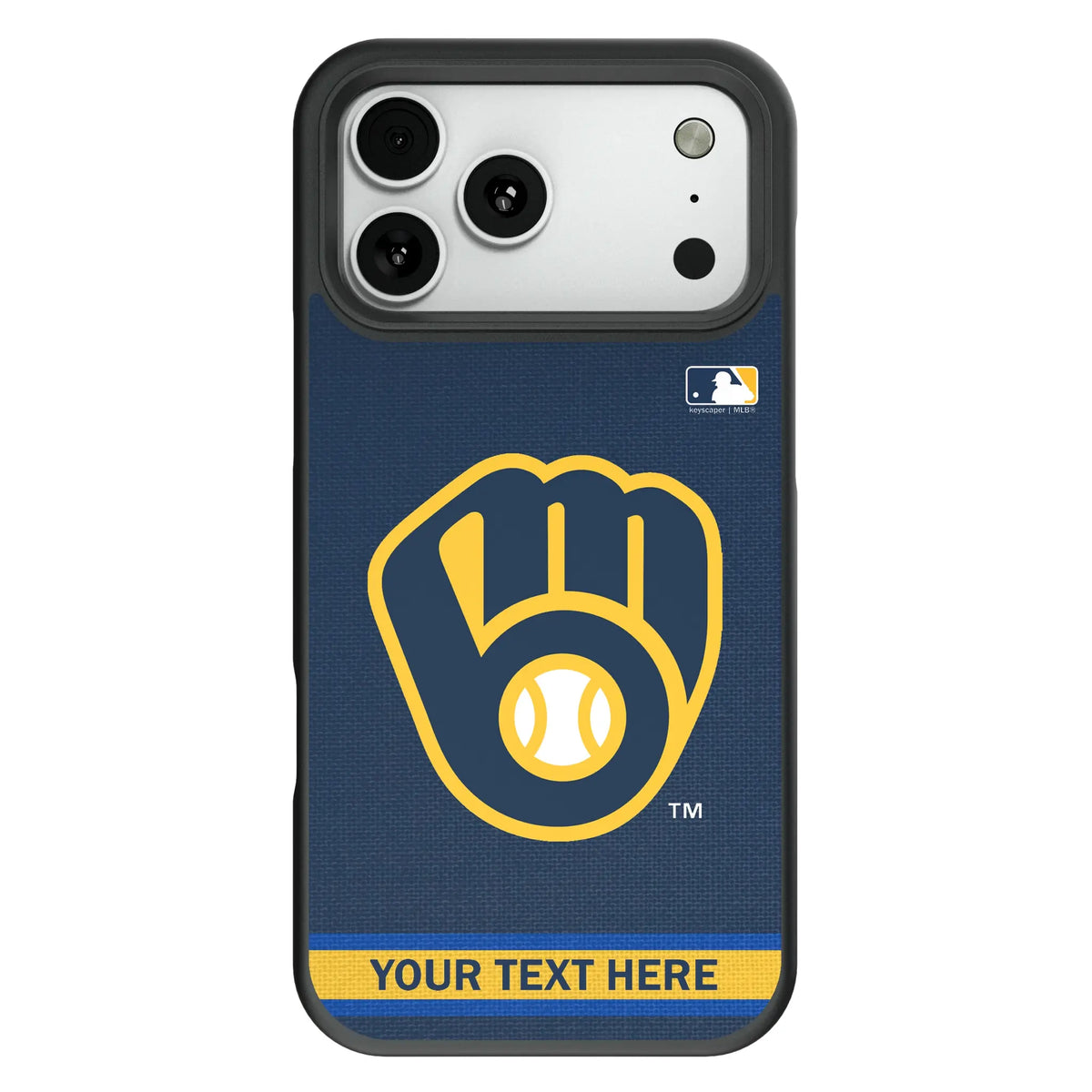 Milwaukee Brewers Personalized Stripe Bump Phone Case for Apple iPhone