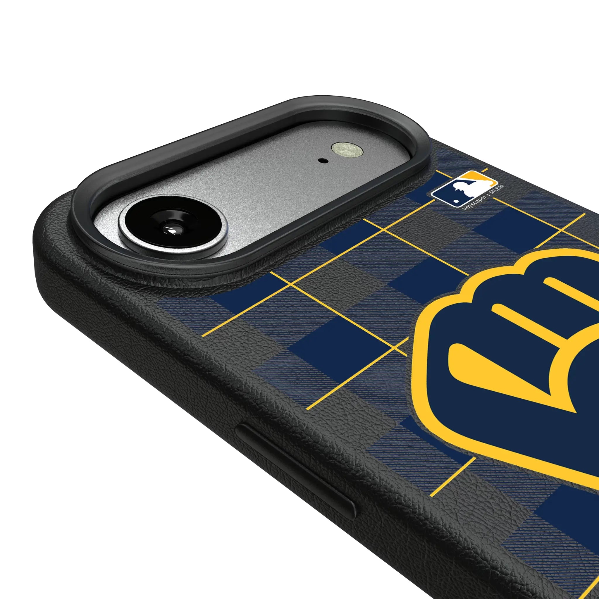 Milwaukee Brewers Plaid iPhone MagSafe Compatible Phone Case for Apple iPhone - Detail#Device_iPhone Air