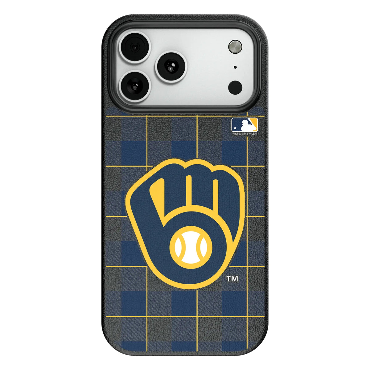 Milwaukee Brewers Plaid MagSafe Compatible Phone Case for Apple iPhone