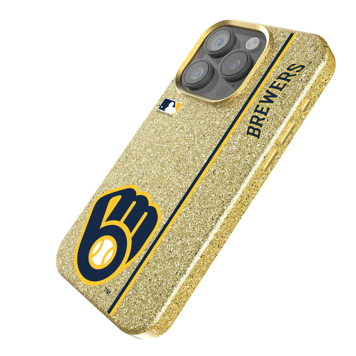 Milwaukee Brewers Sidebar iPhone Bling Phone Case for Apple iPhone - Isometric View