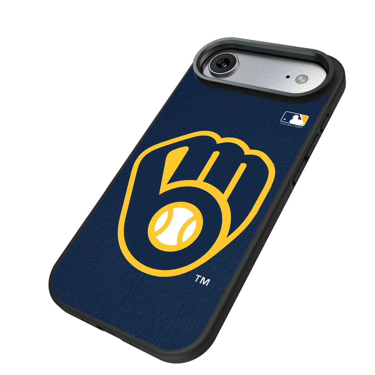 Milwaukee Brewers Solid iPhone Bump Phone Case for Apple iPhone - Isometric View#Device_iPhone Air