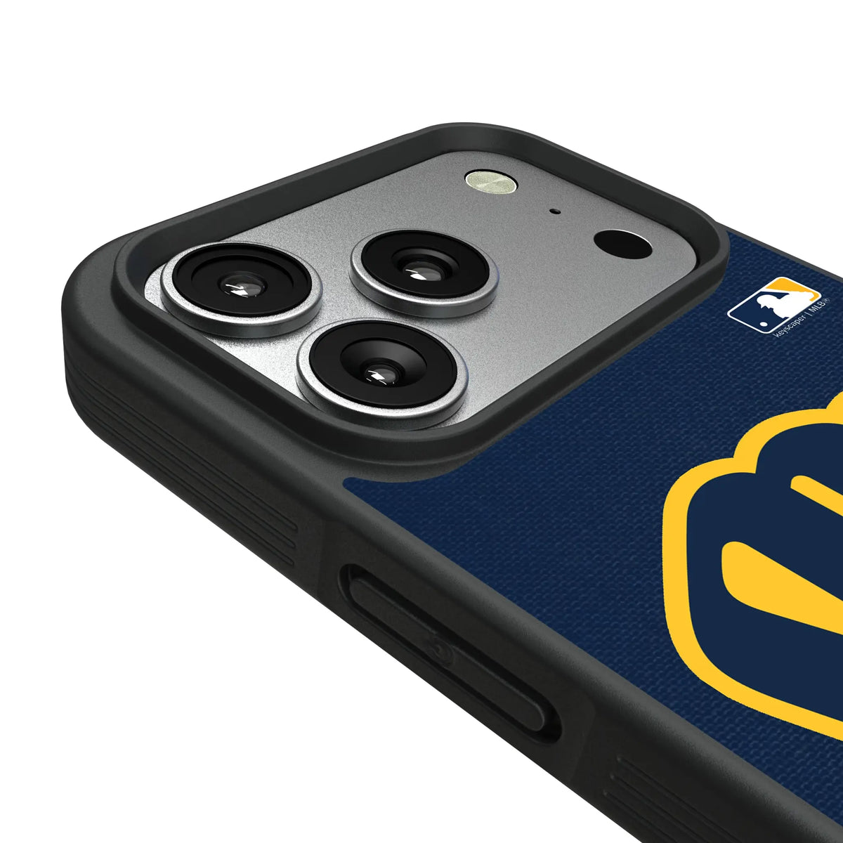 Milwaukee Brewers Solid iPhone Bump Phone Case for Apple iPhone - Detail#Device_iPhone 17 Pro