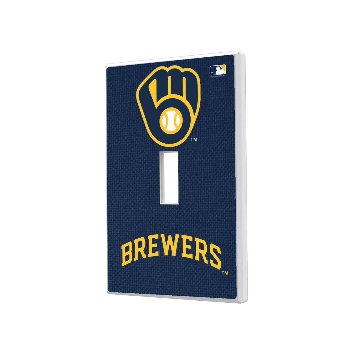 Milwaukee Brewers Solid Hidden-Screw Light Switch Plate#Style_Single Toggle