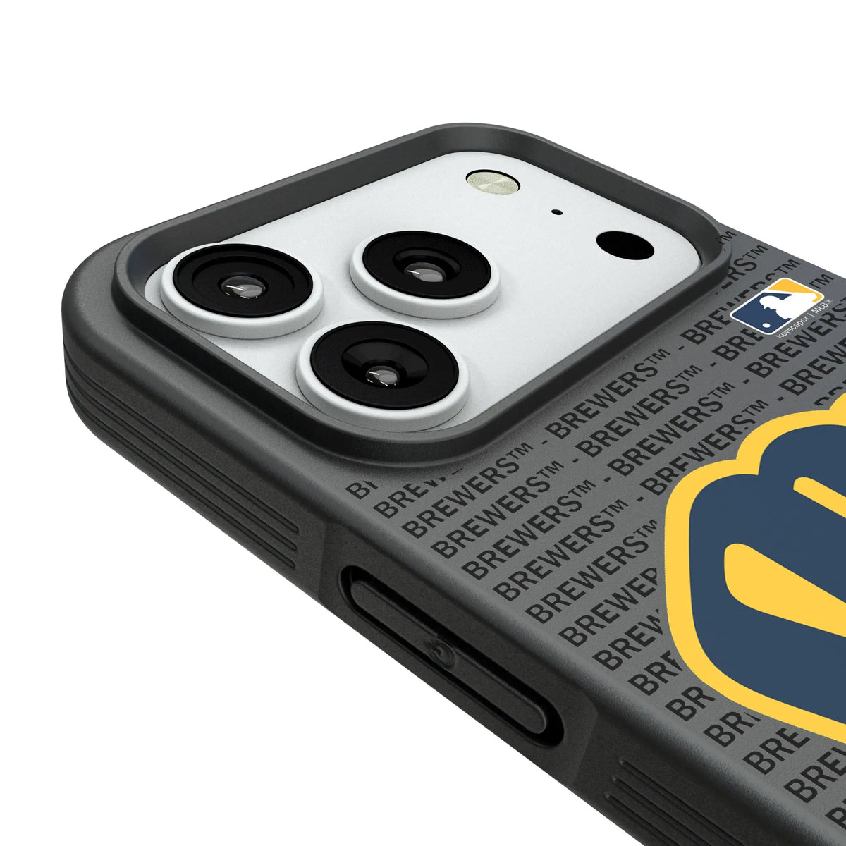 Milwaukee Brewers Text Backdrop iPhone Bump Phone Case for Apple iPhone - Detail#Device_iPhone 18 Pro