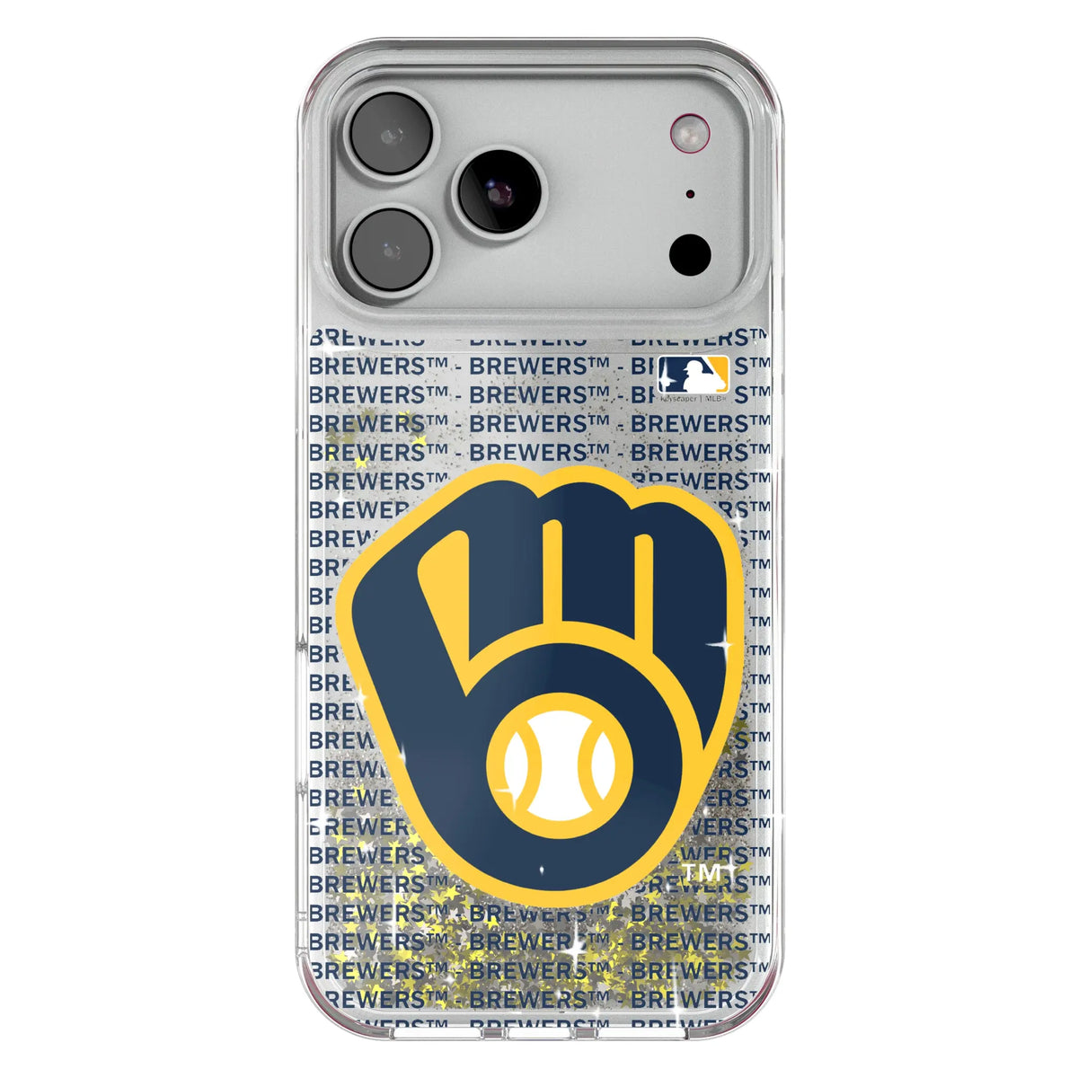 Milwaukee Brewers Text Backdrop Glitter Phone Case for Apple iPhone