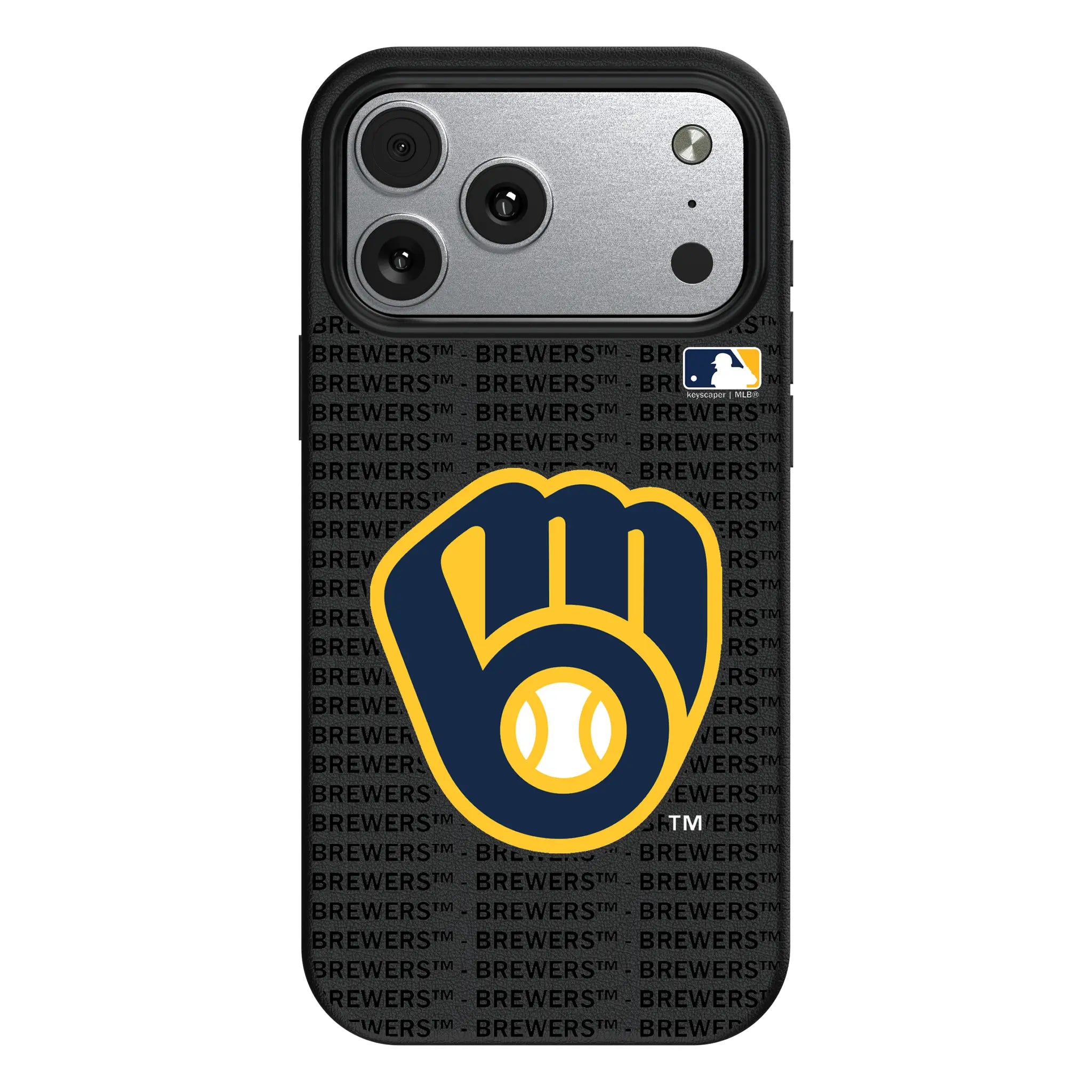 Milwaukee Brewers Text Backdrop iPhone MagSafe Compatible Phone Case for Apple iPhone#Device_iPhone 17 Pro Max
