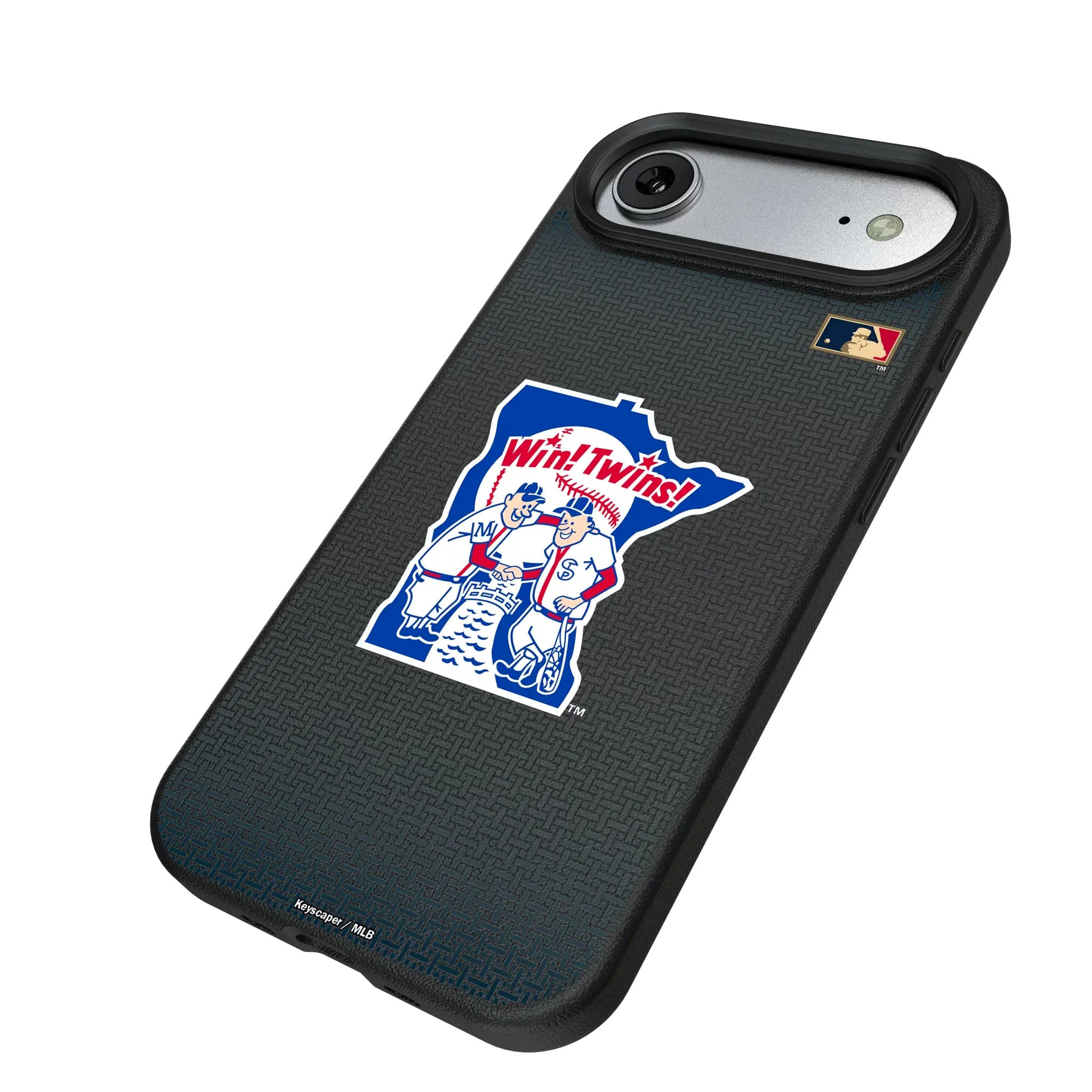 Minnesota Twins 1976-1986 - Cooperstown Collection Linen iPhone MagSafe Compatible Phone Case for Apple iPhone - Isometric View#Device_iPhone Air