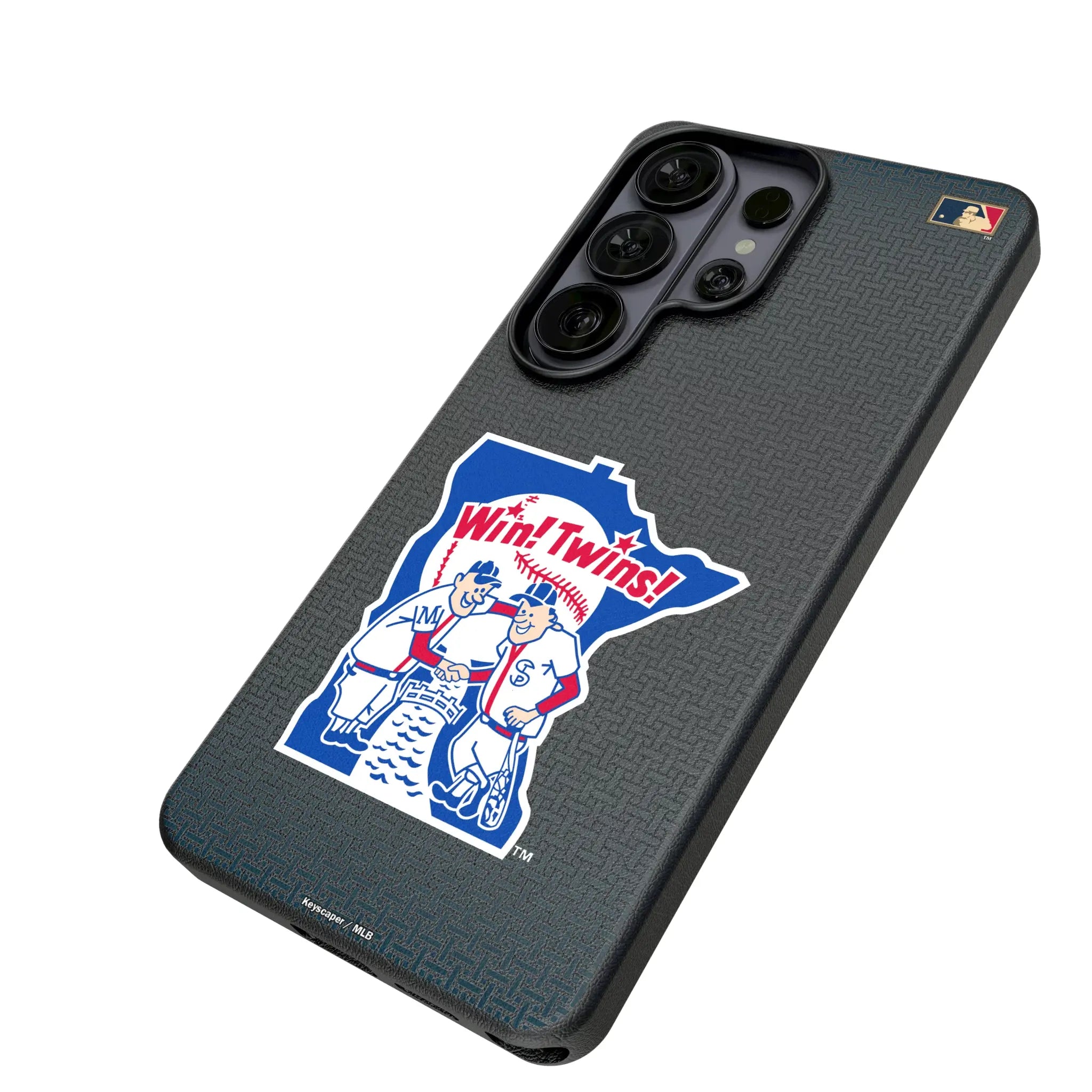 Minnesota Twins 1976-1986 - Cooperstown Collection Linen Galaxy MagSafe Compatible Phone Case for Samsung Galaxy - Isometric View#Device_Galaxy S26 Ultra