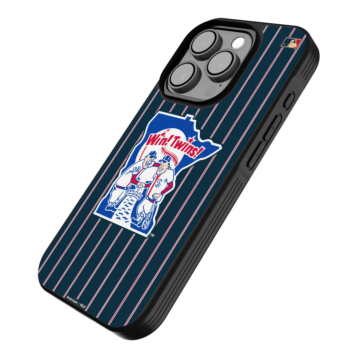 Minnesota Twins 1976-1986 - Cooperstown Collection Pinstripe iPhone Bump Phone Case for Apple iPhone - Isometric View