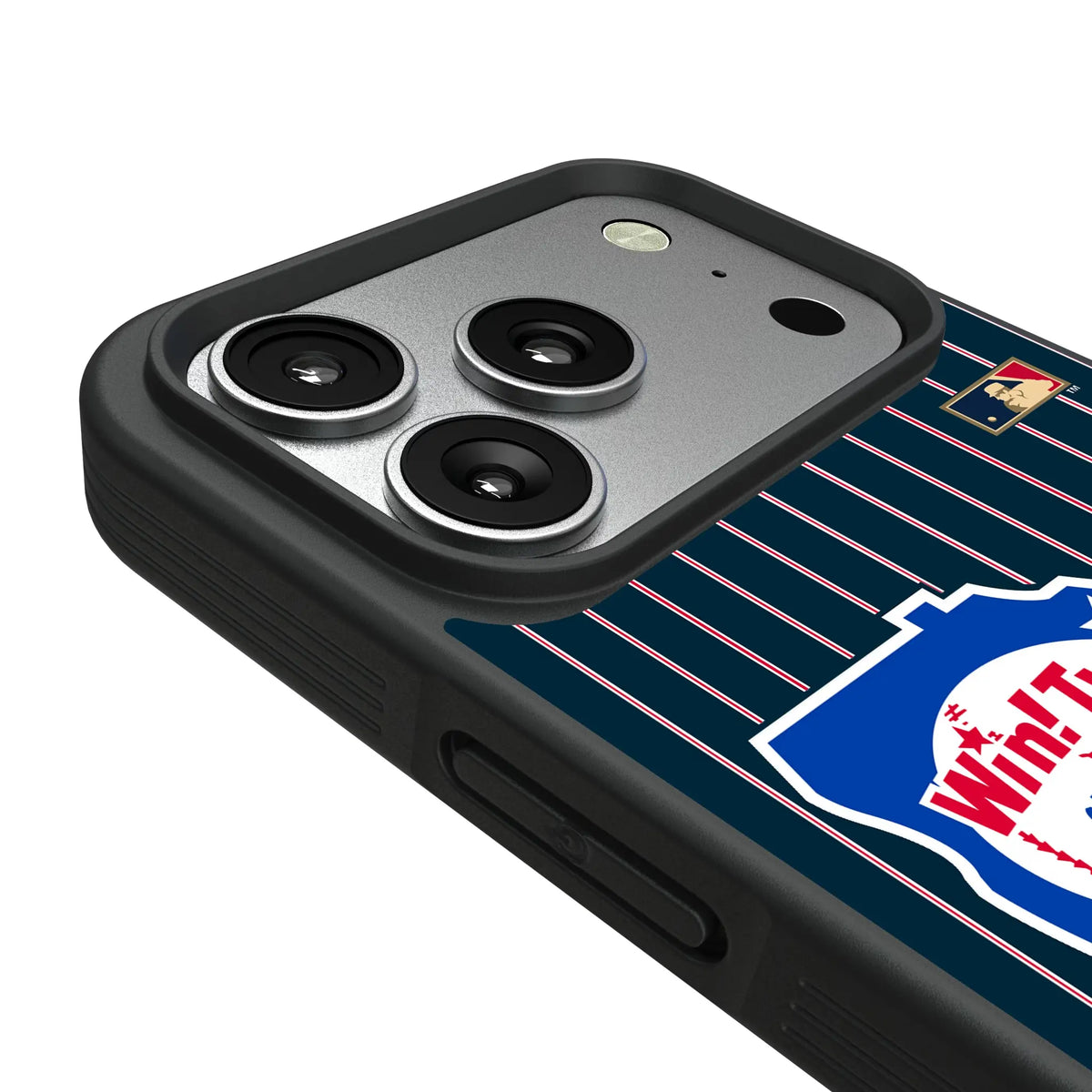 Minnesota Twins 1976-1986 - Cooperstown Collection Pinstripe iPhone Bump Phone Case for Apple iPhone - Detail#Device_iPhone 17 Pro