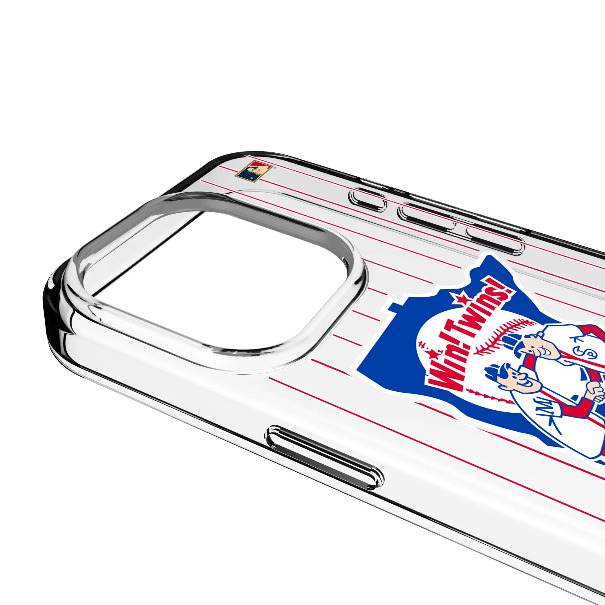 Minnesota Twins 1976-1986 - Cooperstown Collection Pinstripe iPhone Clear Phone Case for Apple iPhone - Detail