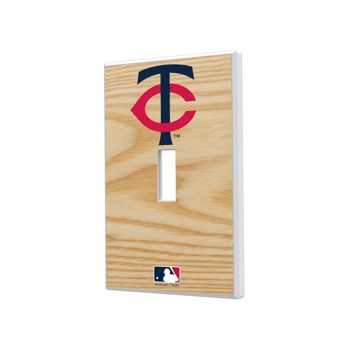 Minnesota Twins Baseball Bat Hidden-Screw Light Switch Plate#Style_Single Toggle
