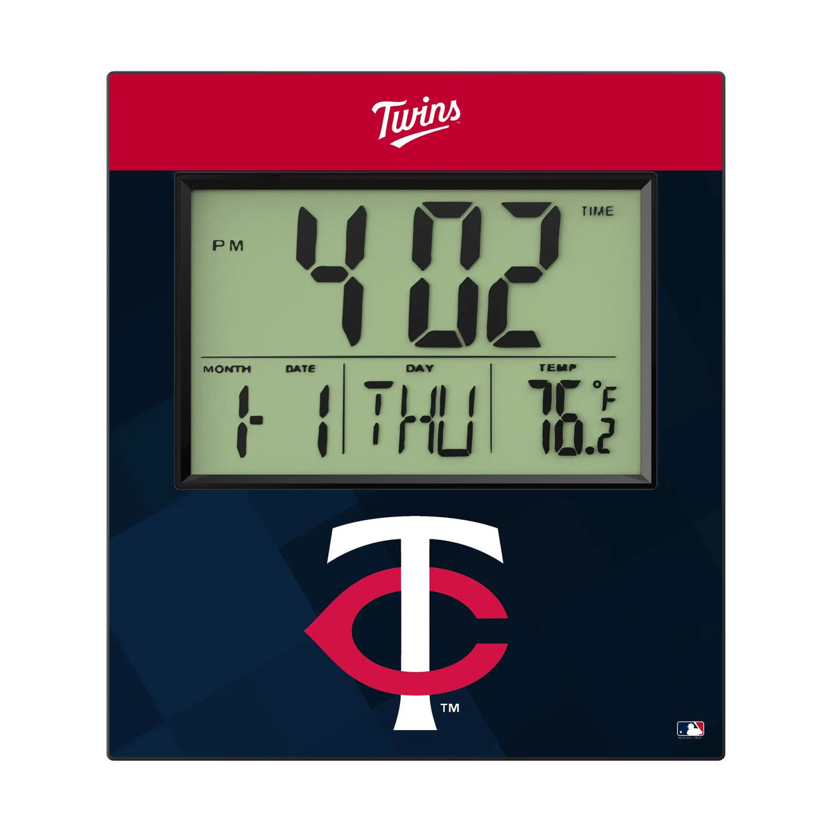 Minnesota Twins Color Block Wall Clock
