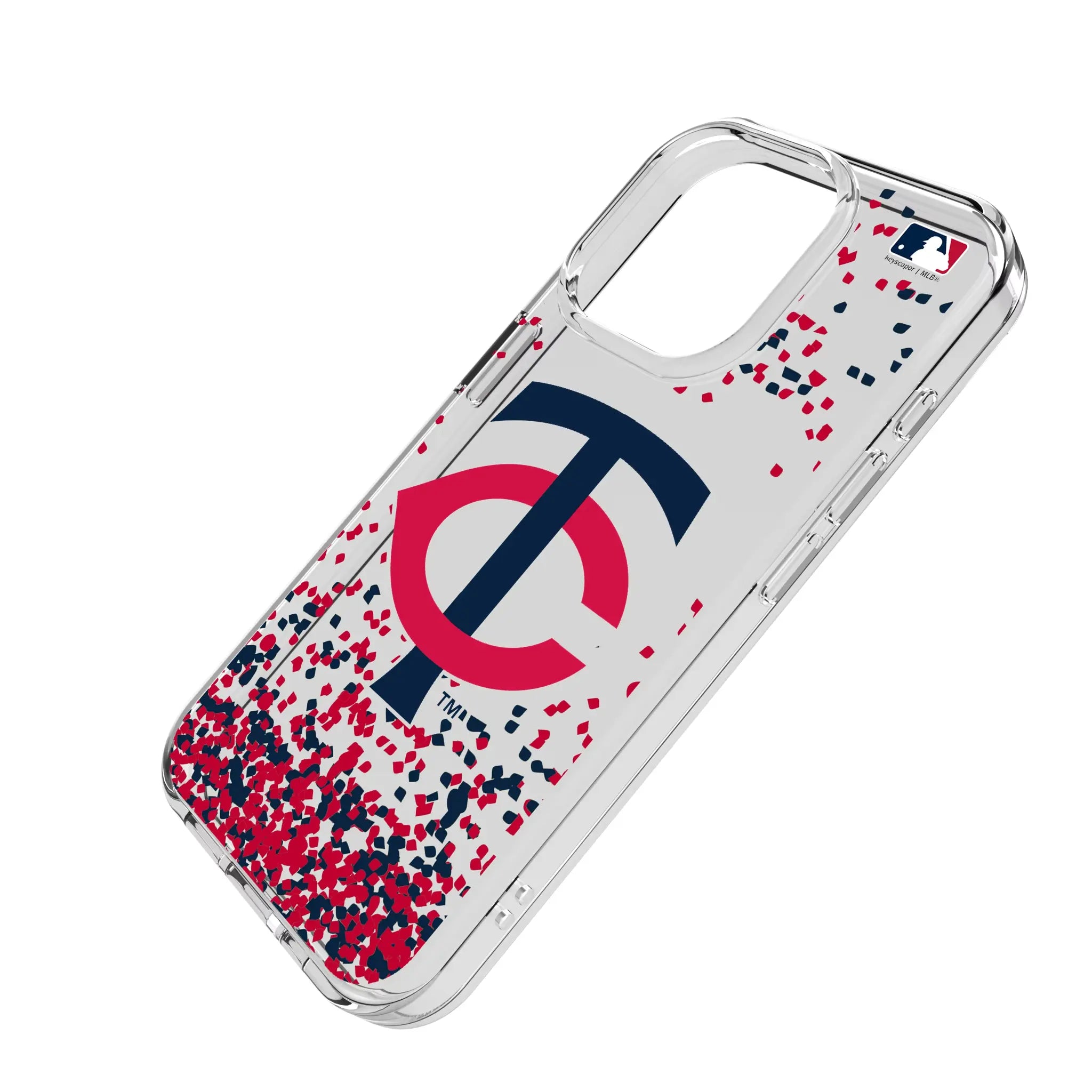 Minnesota Twins Confetti iPhone Clear Phone Case for Apple iPhone - Isometric View