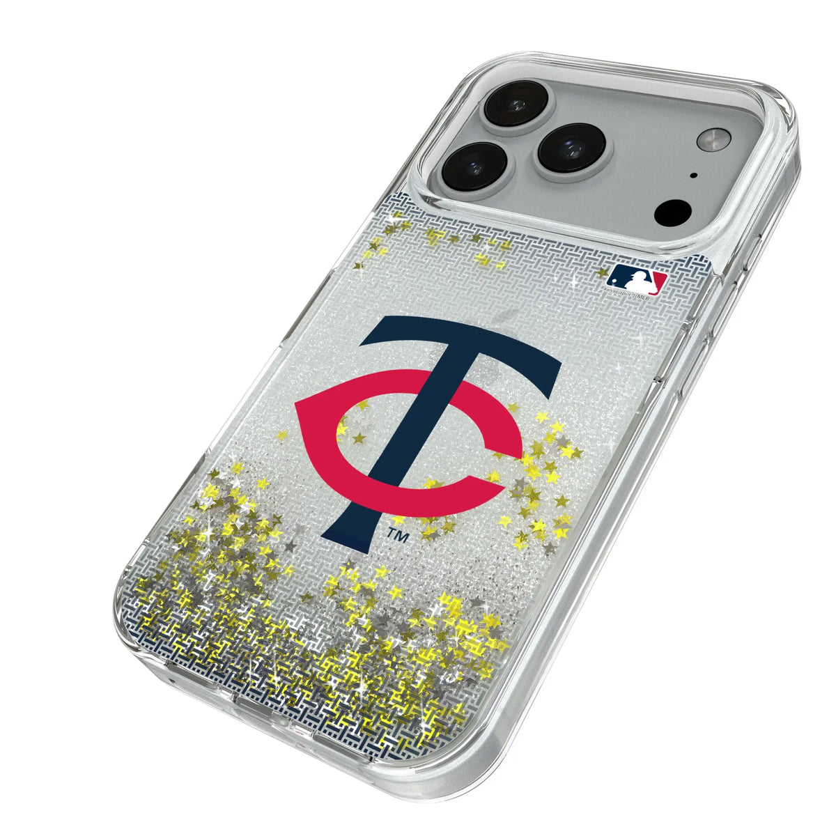Minnesota Twins Linen iPhone Glitter Phone Case for Apple iPhone - Isometric View#Device_iPhone 18 Pro