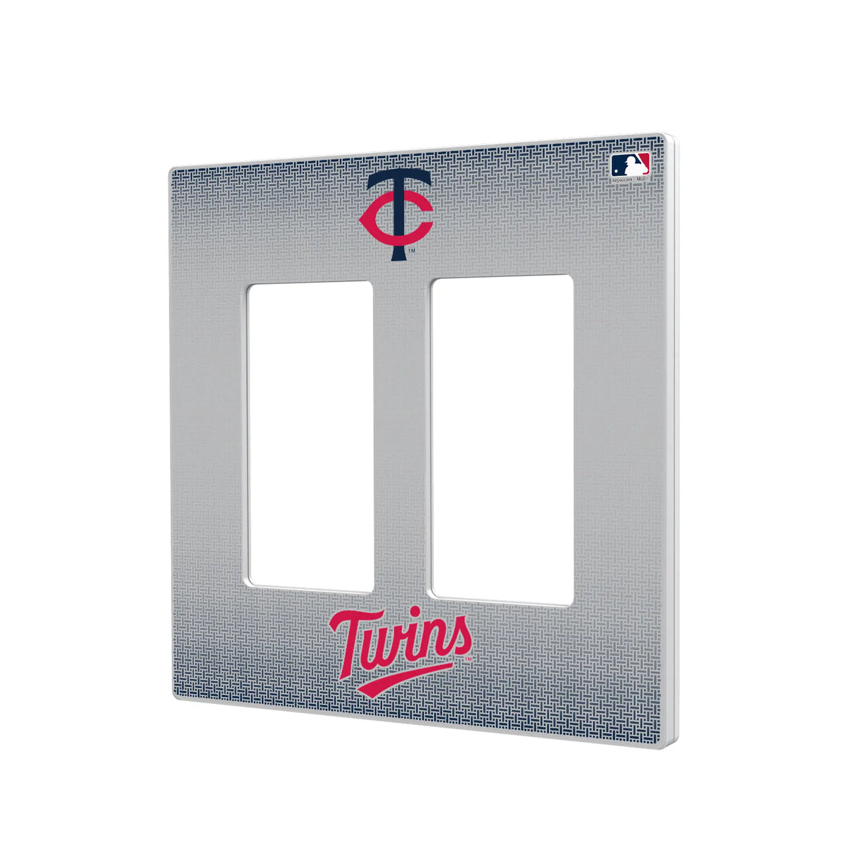 Minnesota Twins Linen Hidden-Screw Light Switch Plate#Style_Double Rocker