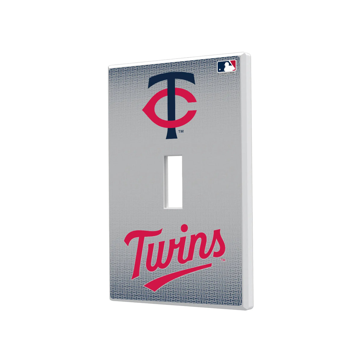 Minnesota Twins Linen Hidden-Screw Light Switch Plate#Style_Single Toggle