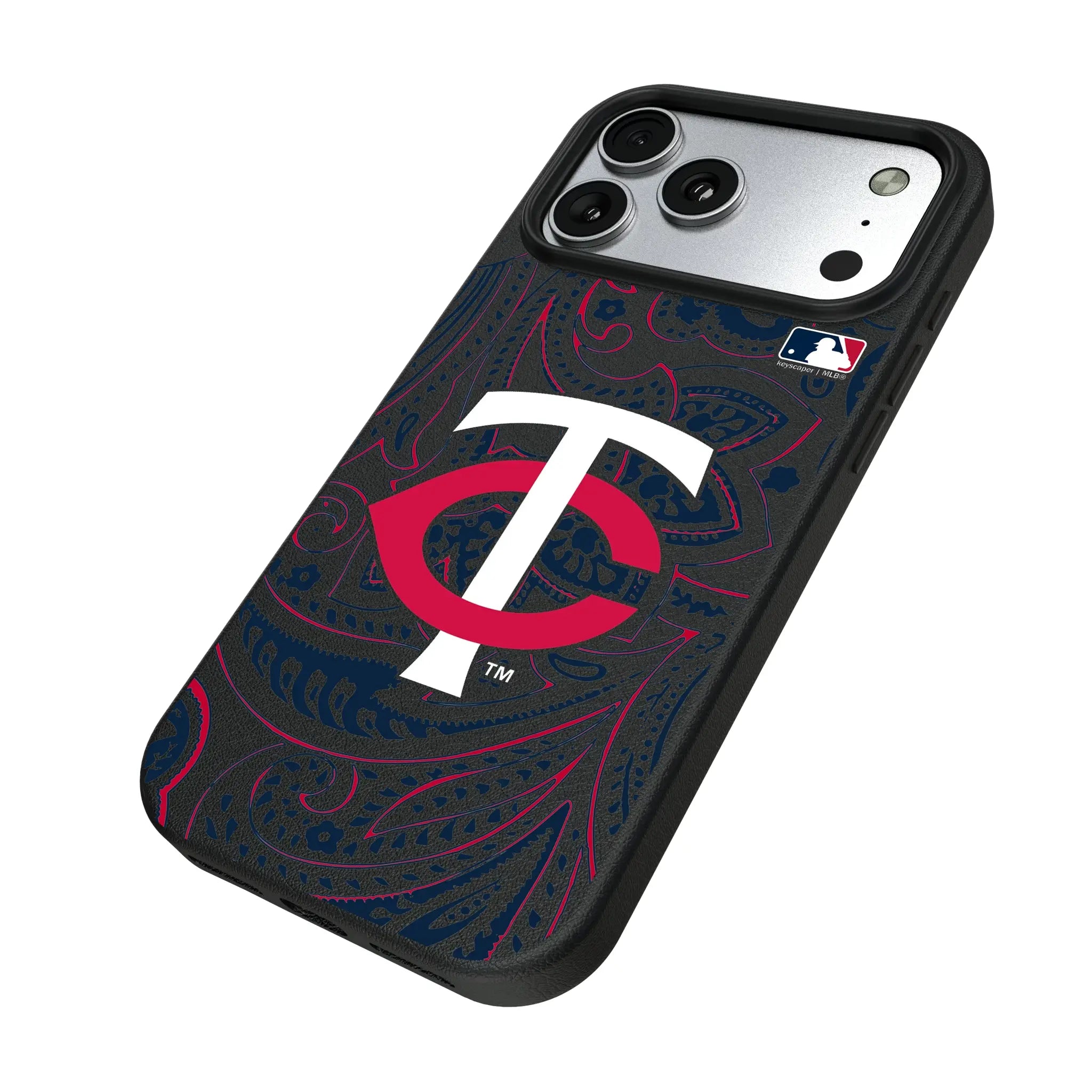 Minnesota Twins Paisley iPhone MagSafe Compatible Phone Case for Apple iPhone - Isometric View#Device_iPhone 17 Pro Max