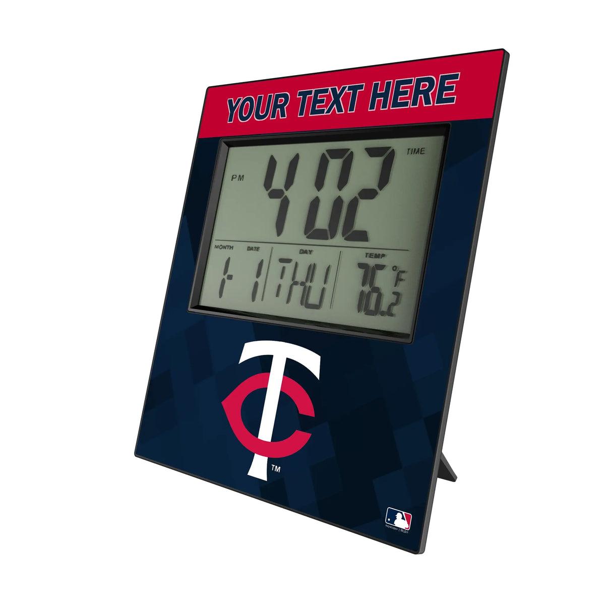 Minnesota Twins Personalized Color Block Wall Clock