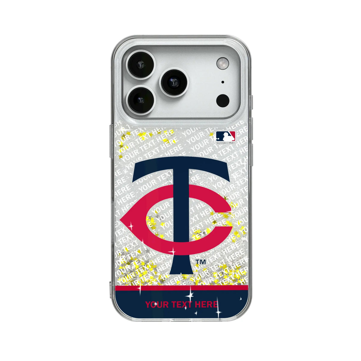 Minnesota Twins Personalized EndZone Plus Glitter Phone Case for Apple iPhone