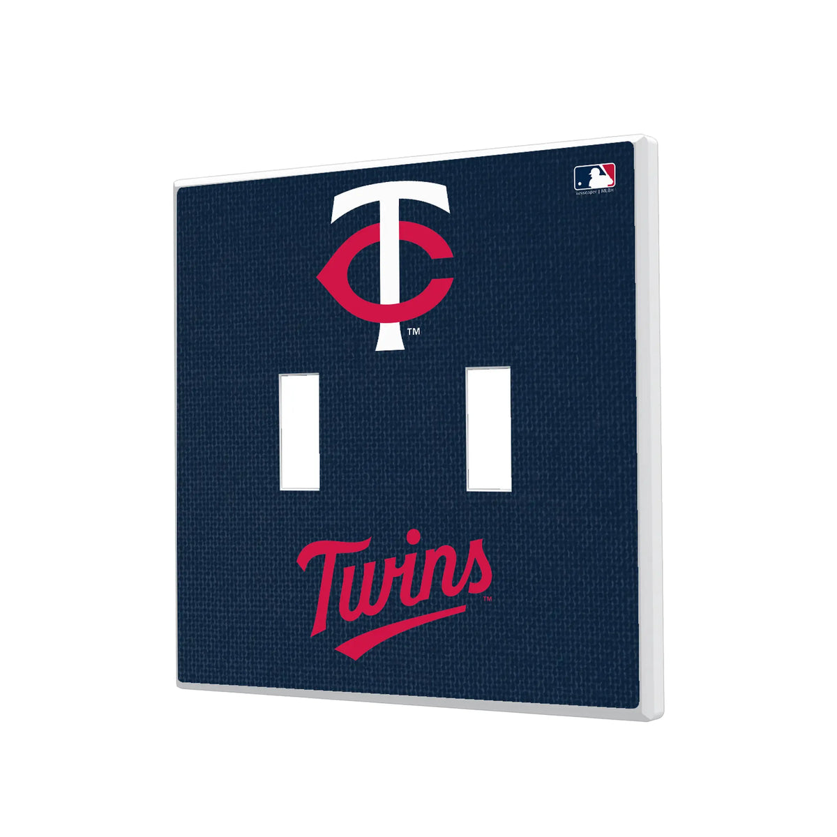 Minnesota Twins Solid Hidden-Screw Light Switch Plate#Style_Double Toggle