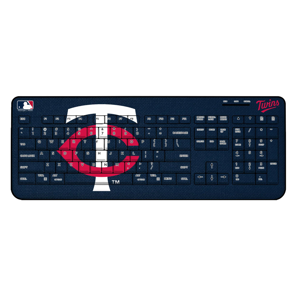 Minnesota Twins Solid Wireless USB Keyboard