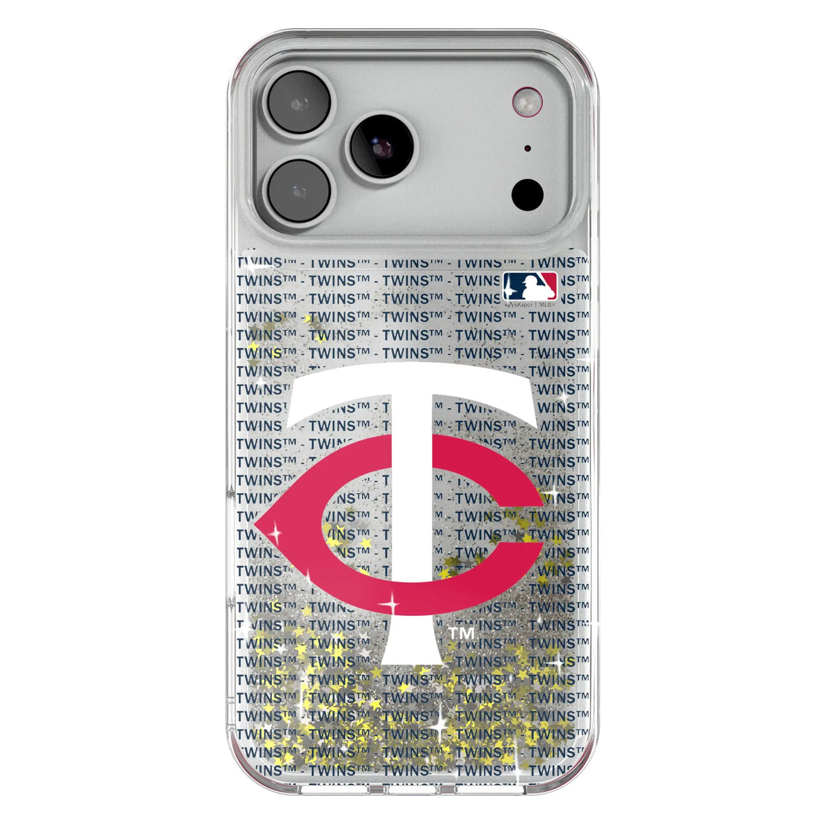 Minnesota Twins Text Backdrop Glitter Phone Case for Apple iPhone