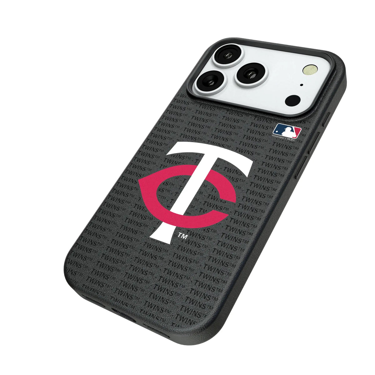 Minnesota Twins Text Backdrop iPhone MagSafe Compatible Phone Case for Apple iPhone - Isometric View#Device_iPhone 18 Pro