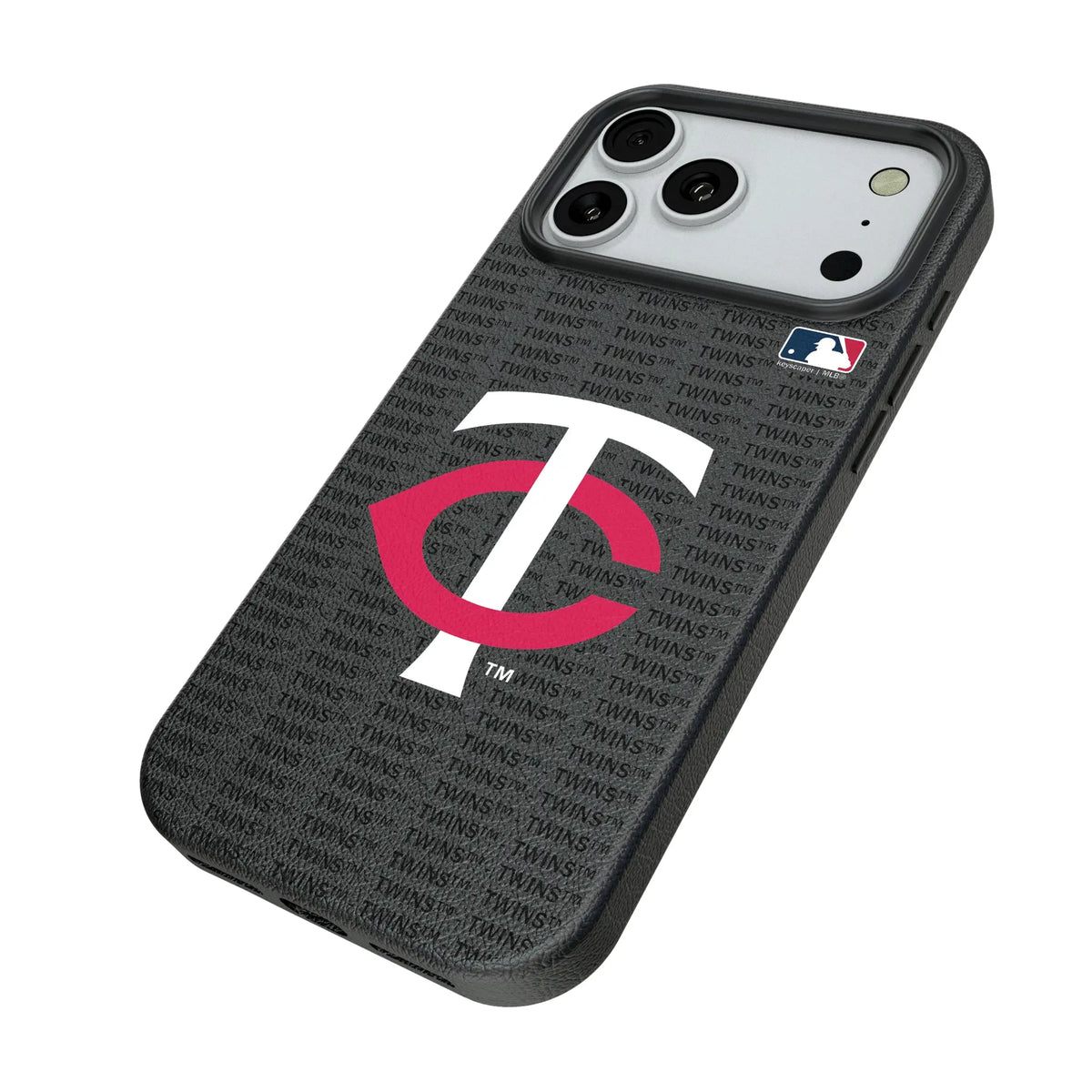 Minnesota Twins Text Backdrop iPhone MagSafe Compatible Phone Case for Apple iPhone - Isometric View#Device_iPhone 18 Pro Max