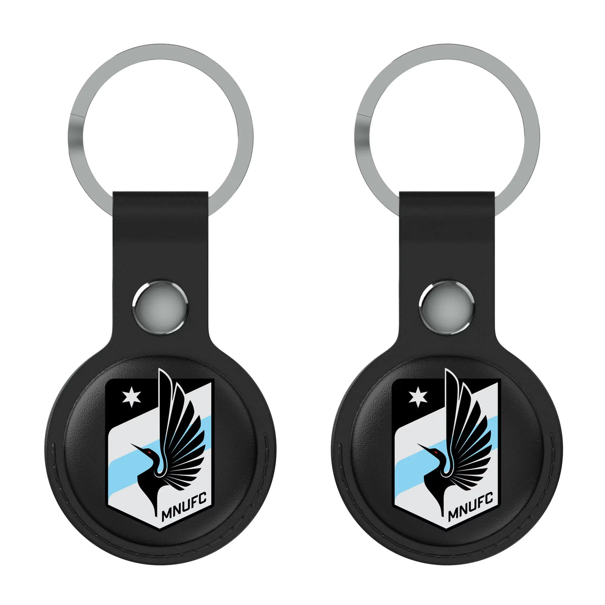 Minnesota United FC Insignia AirTag Black Airtag Holder 2-Pack