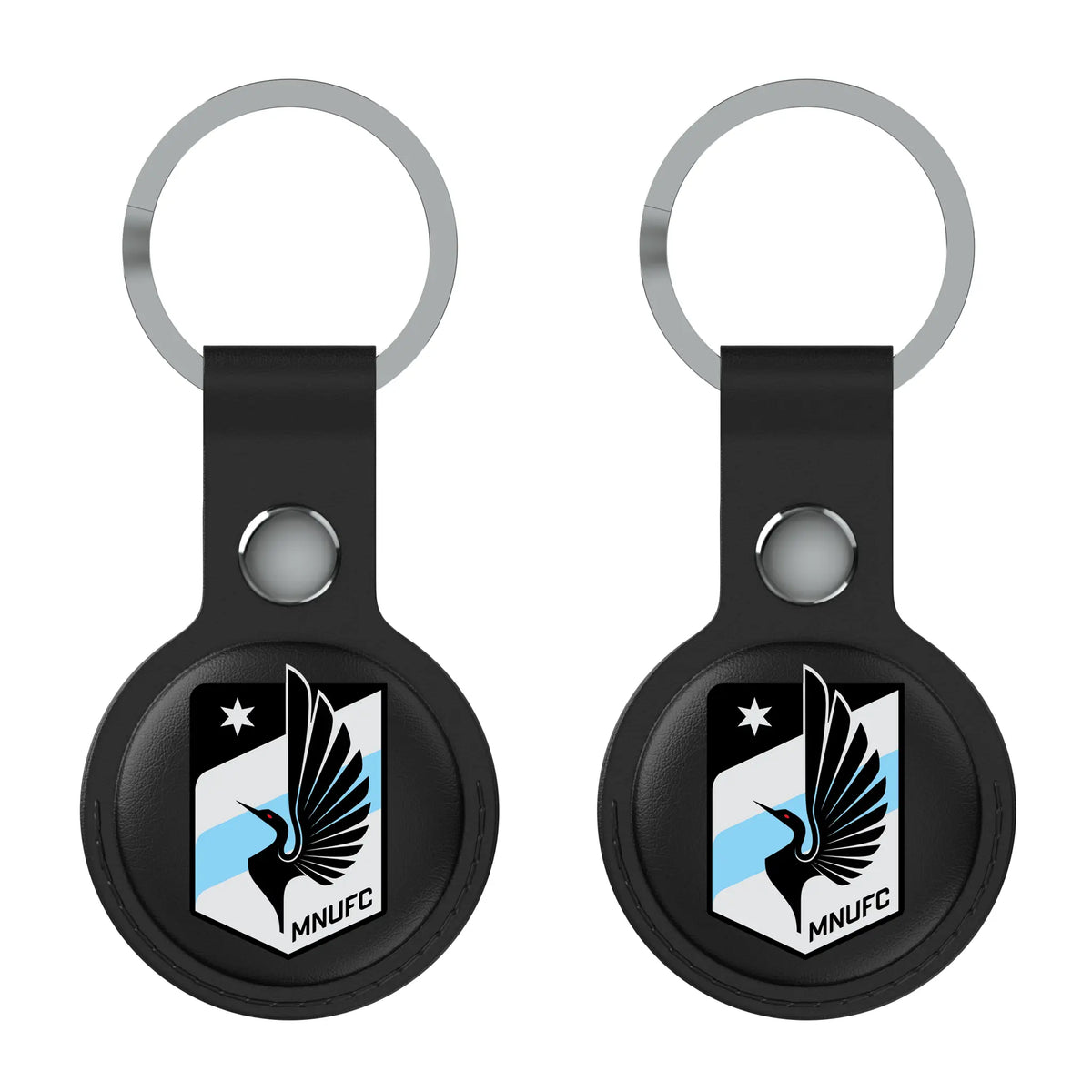 Minnesota United FC Insignia AirTag Black Airtag Holder 2-Pack
