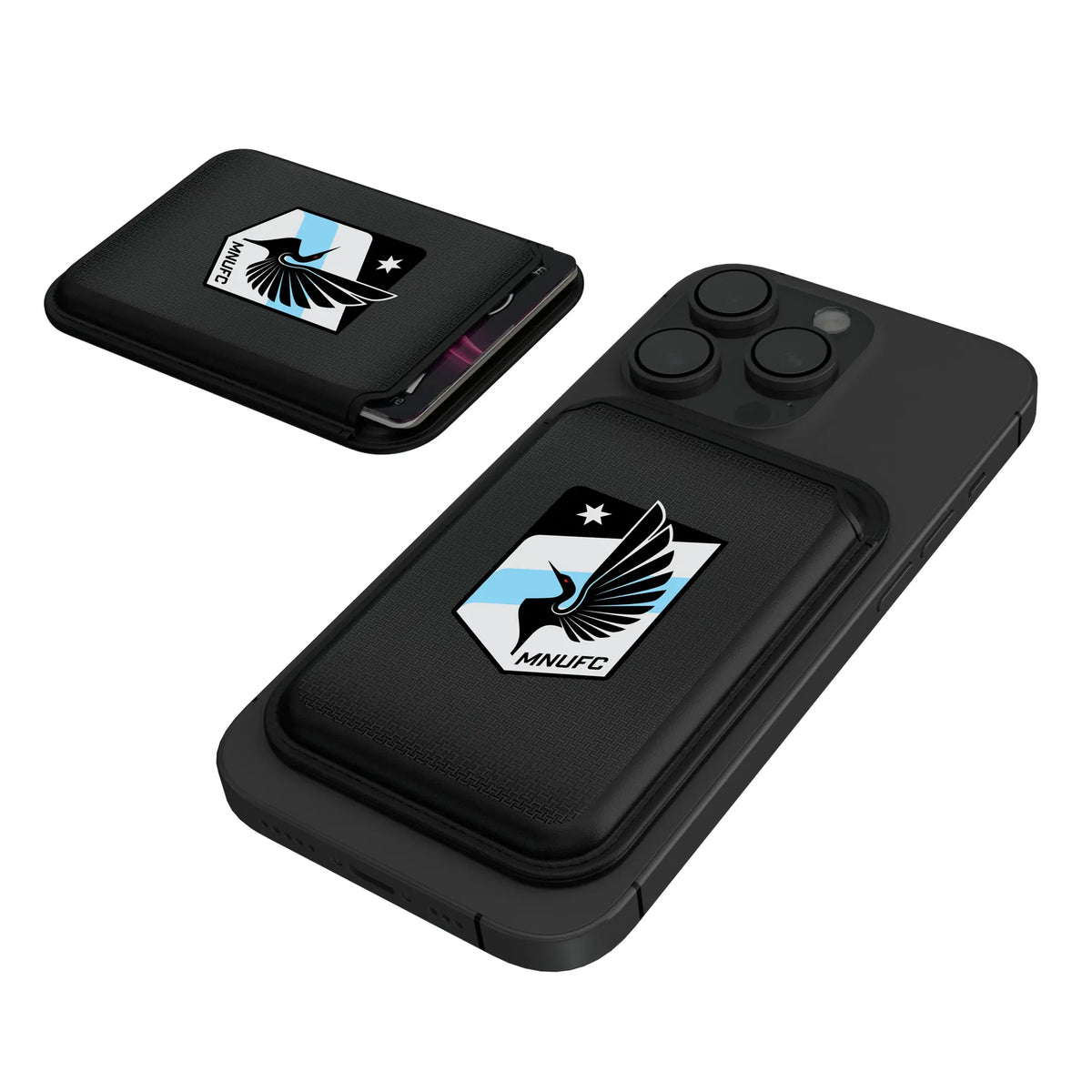 Minnesota United FC Linen Black Magnetic Credit Card Wallet
